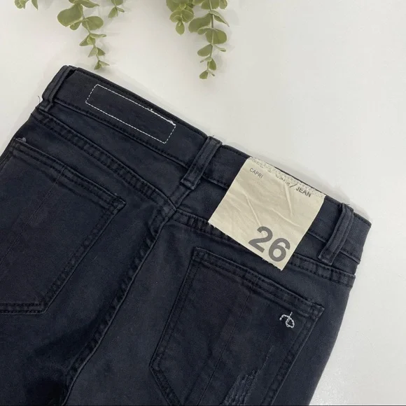 RAG & BONE• black distressed skinny jean - Picture 6 of 6